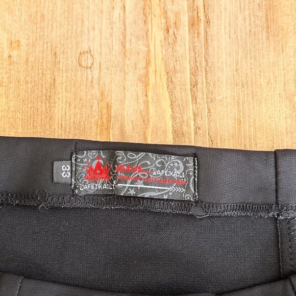 Lafeikaili Embroidered Floral Skirt Black Stretch 33 - Picture 2 of 6